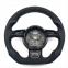 For Audi A6 C7 Alcantara Perforated Leather White stitching RS/S LOGO Steering Wheel Button Key Frame Assembly
