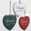wooden Decorative Cafe craft heart shape wood pendant