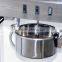 mirror stainless steel industrial football popcorn machine