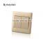Vietnam market pc material gold color 2 gang 1 way light switch                        
                                                                                Supplier's Choice