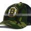 Factory design 3d embroidery logo 6 panel custom camo curvd brim mesh cap