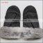 2016 leather mittens gloves sheepskin with grey rabbit fur for women