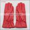 ladies cheap red suede leather hand gloves
