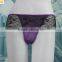 OEM Undergarment Supply Purple Eyelash Lace Fabric Tanga