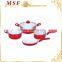 MSF-6266-casserole Professional aluminum cookware pressing aluminum casserole hot pot heat resistant silicon handles