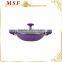 Soft Touch Silicone Paint Handles Nonstick Coating Pressed Aluminum Wok Forged Aluminum Looks