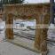 High Quality Hand Carved Beige Travertine Fireplace Mantel