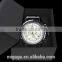 Men Luxury Chronograph Dial Quartz Black leather band Wrist Watch