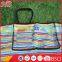 100% cotton waterproof handbag picnic mat, High quality outdoor picnic blanket, New design waterproof picnic blanket