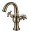 double handle basin faucet tap antique bronze finish