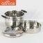 Allnice- Korea design ss201 single layer steamer pot with steamer insert and vented lid