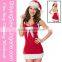 Wholesale new cheap sexy christmas elf lingerie santa claus costume women