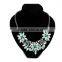 Europe and America Popular Elegant workmanship Crystal and Resin Alloy multi color Flower Charm Necklace in Stock