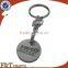 Custom soft enamel plating antique tin shopping trolley coin lock/metal trolly coin keyring/custom trolley coin keyring