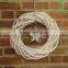 wicker wreath with stars and ribbon for christmas (S38-5091-35S)