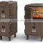 roto-molded insulated thermal food serving trolly in hotel and restaurant