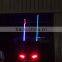 Car accessories blue red white green colors changing aluminum flag pole 4ft 5ft 6ft waterproof led flag pole light