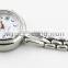 Luminous Smile Shape Stainless Steel Metal Nurse Quartz Pocket Clip On Fob Watch With Calendar
