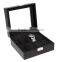 Exquisite Custom Makeing Black Pu Leather Watch Storage Box