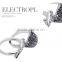 2pcs/One Aaa Cubic Zircon Rings Austrian Crystal 18k White Gold Plating Heart Ring