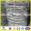 single strand with 4 points hot-dipped galvanized barbed wire fencing