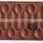 7 holes food grade silicone 3d cafe chocolate spoon mould