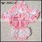 Wholesale Fashion Summer High Quality 100% Cotton Sleeveless Baby Ruffled Outfit Sets