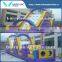 Hot sale new long playground inflatable bounce giant inflatable obstacle course