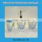 Fashionable ceramic bathroom accessories set modern with flower painting                        
                                                                                Supplier's Choice