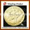 24k gold plating metal souvenir coins manufacture in China