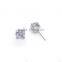 Fashion High Quality Round Cubic Zirconia Stud Earrings