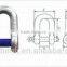 high quality square head trawling shackle