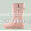 pink women fashion rubber boots rubber rain boots with buckle rubber rain boot