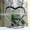 2015 new design lead free clear crystal 170ml wedding glass with heart shape