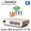 Sansui high quality dlp 1500 lumens mini short throw 3d projector