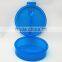 Food Grade Plastic Kids Round Lunch Box with Fork