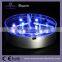 Superior quality Silver Body Color 10CM Remote controlled Wedding LED Centerpiece Lighting