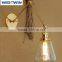220V Iron Chrome Bar Dining Room Hotel Vintage Glass Wall Lamp Lighting