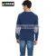 Men Latticed Cashmere Sweater, Men V Neck Blue latticed Cashmere Sweater