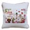 Hot selling custom printing sublimation pillow covers with color border