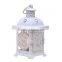 White small hot selling mini metal candle lnatern for garden deocration