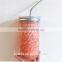 Best selling products of Wholesale glass diamond mason jar with silver lid and straw stockage
