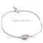 Tear Drop Thin Chain 925 Sterling Silver Women Fashion Bracelet 2016