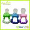 1pc BPA Free Soft Silicone Baby Teether Infant Fruits And Vegetables Bite Bags with PP Handle