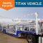 TITAN Tri-axle vehicle Car Transport Semi Truck Trailer , Car Carrier Trailer For Sale In Philippines