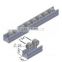 JY-2046G|OD 29mm Milky white Wheel Roller Track|Industry Roller Track for Pipe Rack System