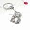 Hot Sale Fashion Custom Letter Crystal Metal Key Chain