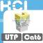 RJ45 Super Cat6 UL 180 Degree Unshielded UTP Modular Keystone Jack