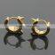 High plating rivet punk Stainless steel jewelry stud earring Ear clip gold