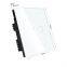 UK standard two gang one way Crystal glass panel touch light switch,110V/250V wall switch